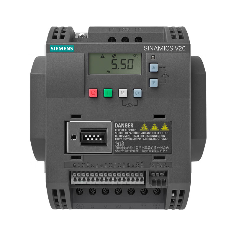 西门子 V20变频器，7.5kW/16.5A，无滤波器，3AC，FSA