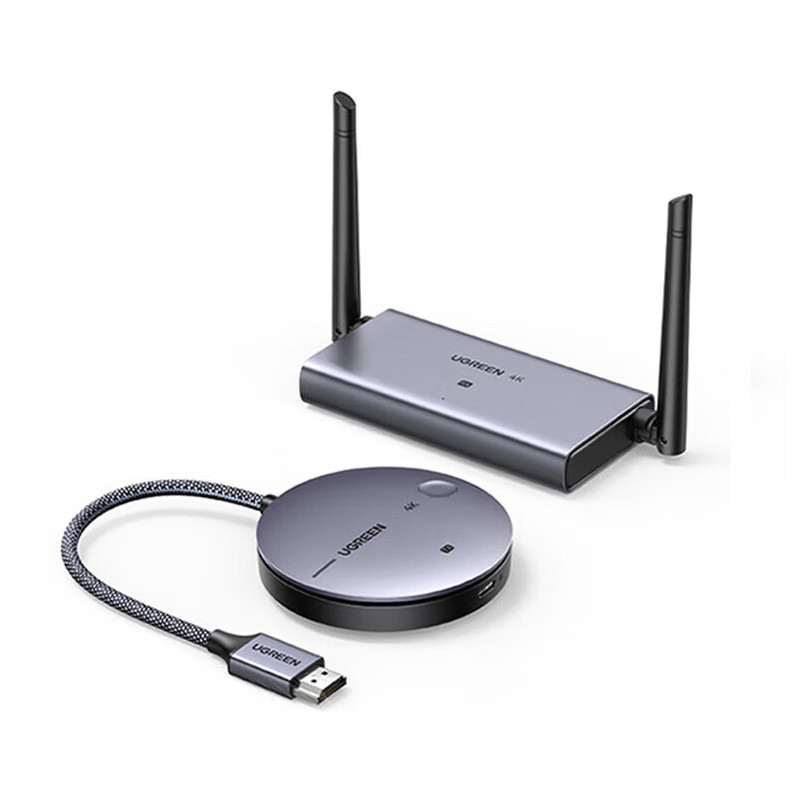 绿联(UGREEN) HDMI无线投屏器4K高清会议同屏器适用笔记本电脑台式机接电视显示器投影仪点对点50米传输器90909