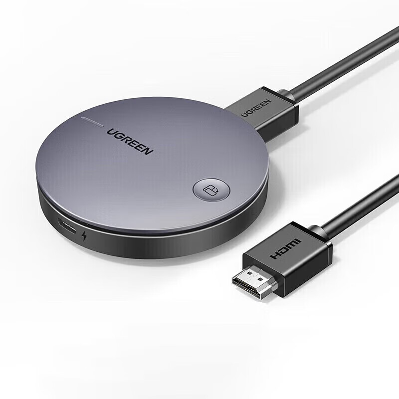 绿联(UGREEN) 手机无线投屏器 高清HDMI视频传输同屏器横竖屏 适用苹果安卓华为手机接电视显示器投影仪线 【4K60Hz横竖屏】扫码配网 15216