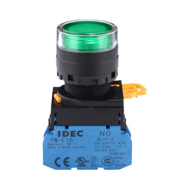 YW1L-MF2E10Q4G 和泉 按钮开关,绿色