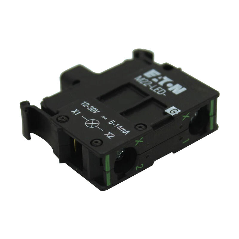 M22-LED-G 伊顿穆勒 按钮和指示灯附件，前部安装带灯基座，绿，24DC/AC