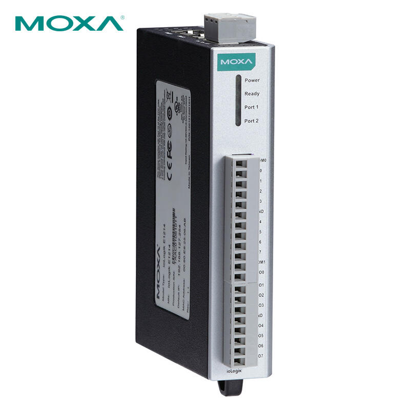 摩莎（MOXA） 性能指标：16DO开关量输出；同时支持 Modbus TCP和Ethernet IP；ioLogik E1211
