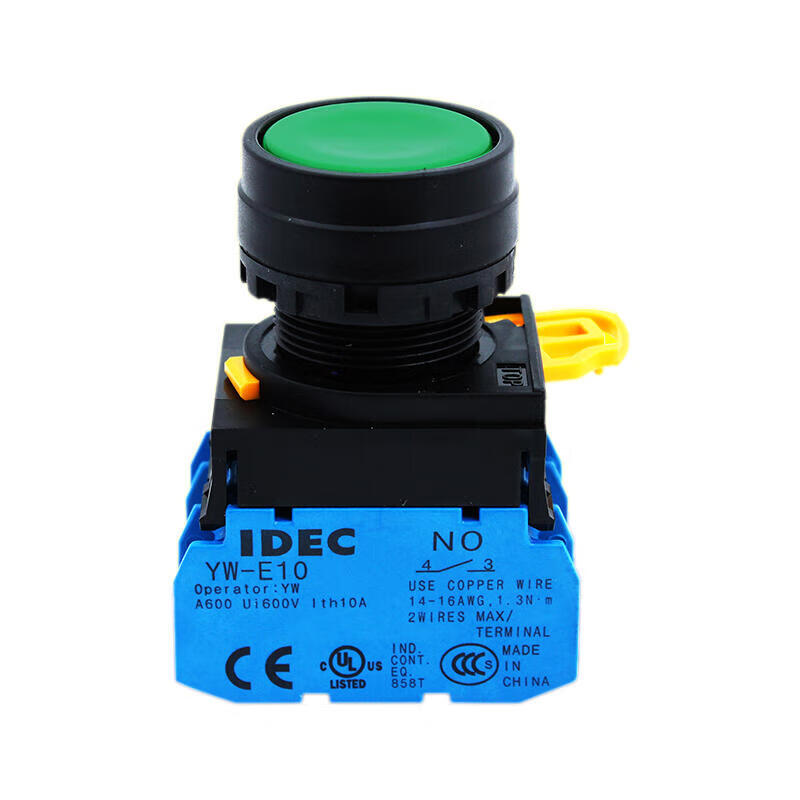 YW1B-M1E10G 和泉 按钮开关,绿色