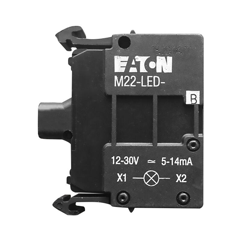 M22-LED-B 伊顿穆勒 按钮和指示灯附件，前部安装带灯基座，蓝，24DC/AC