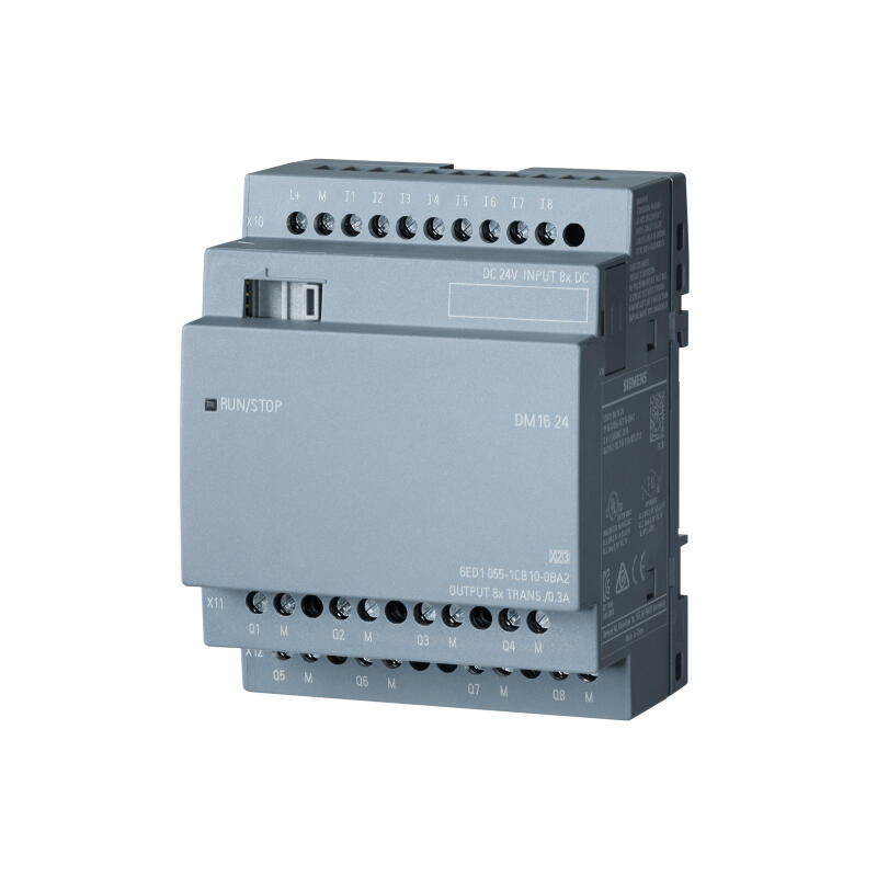 6ED10551CB100BA2 西门子 LOGO!DM1624扩展模块,SV/E/A：24VDC/24VDC/变压器,8数字输入/8数字输出,4TE用于徽标！8