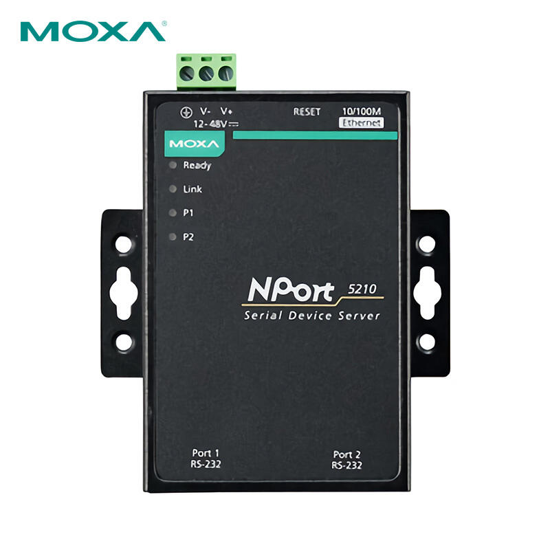 NPort 5210 摩莎（MOXA） 2口RS-232串口设备联网服务器，0 ~ 55 °C工作温度