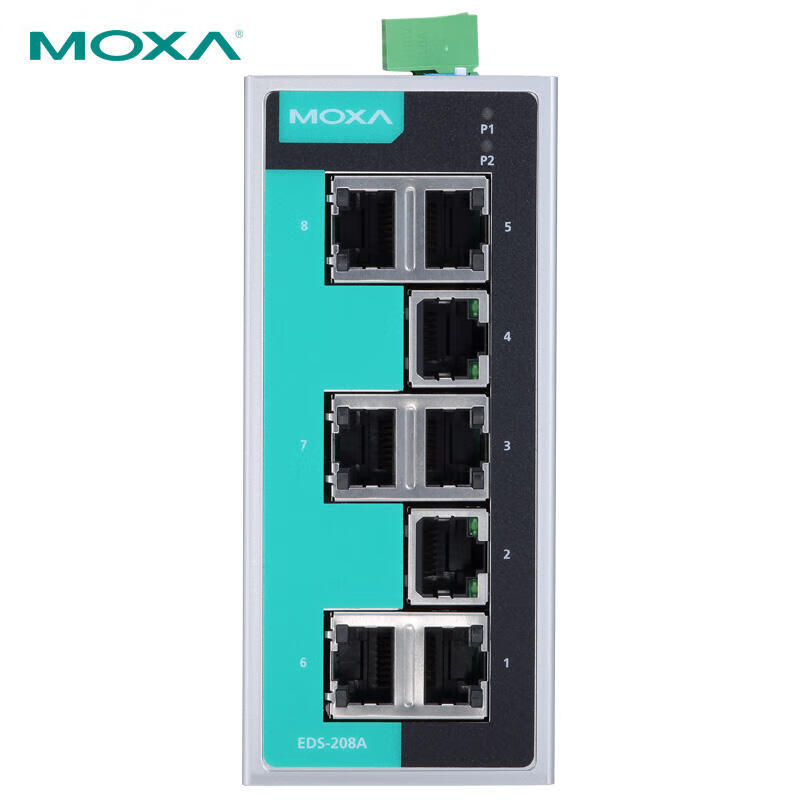 EDS-208A 摩莎（MOXA） 8口非网管百兆工业以太网交换机