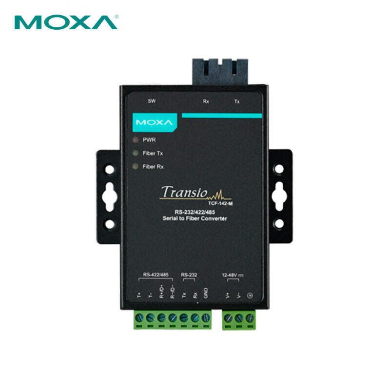 TCF-142-M-SC 摩莎（MOXA） RS-232/422/485转多模光纤转换器，支持光纤环模式和SC连接头
