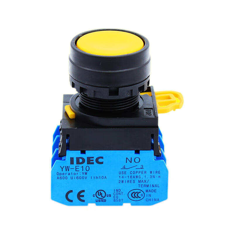 YW1B-M1E10Y 和泉 按钮开关,黄色