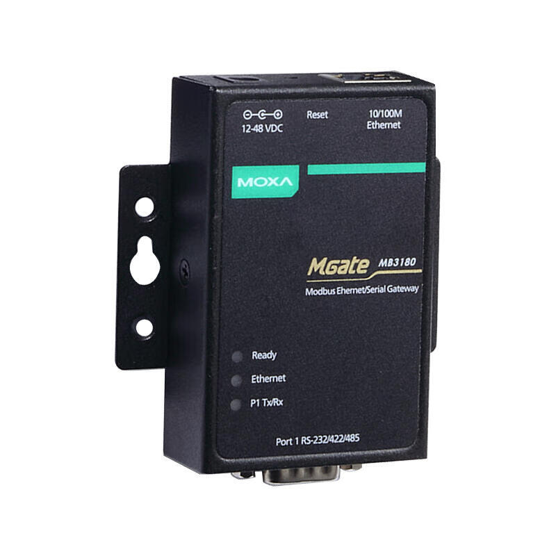 MGate MB3180 摩莎（MOXA） 1口标准Modbus网关（Modbus RTU/ASCII 转 Modbus TCP）