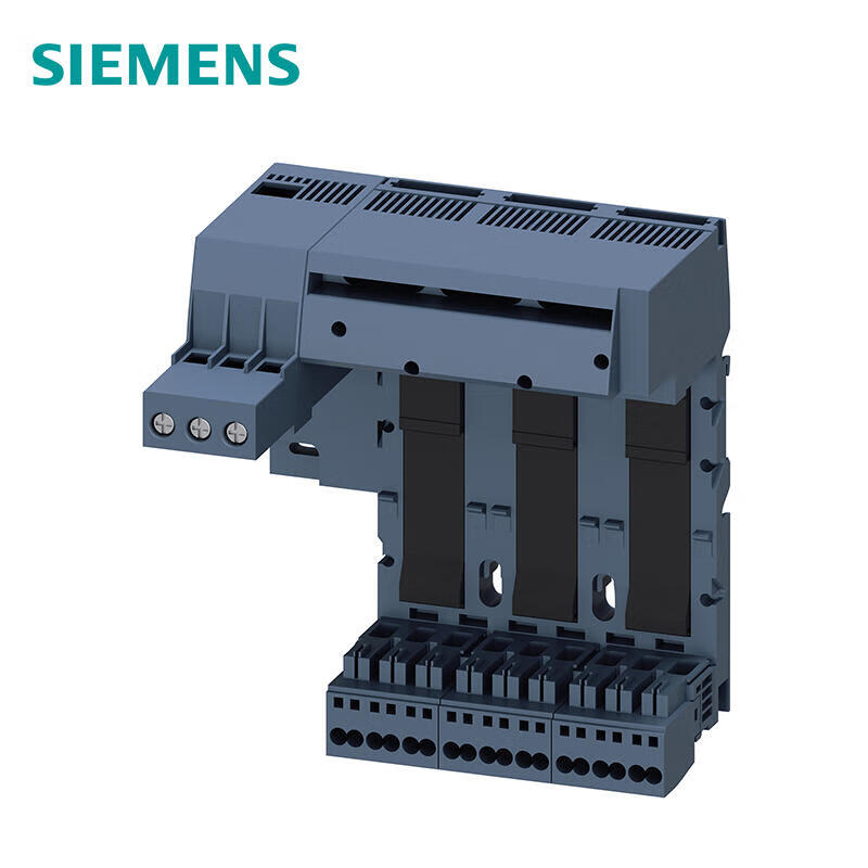 3RA68128AC 西门子 左侧供电装置主电路接口：输入：螺栓,输出馈路：弹簧3个插槽用于紧凑型馈线单元连接端子最大值25mm2/35mm2