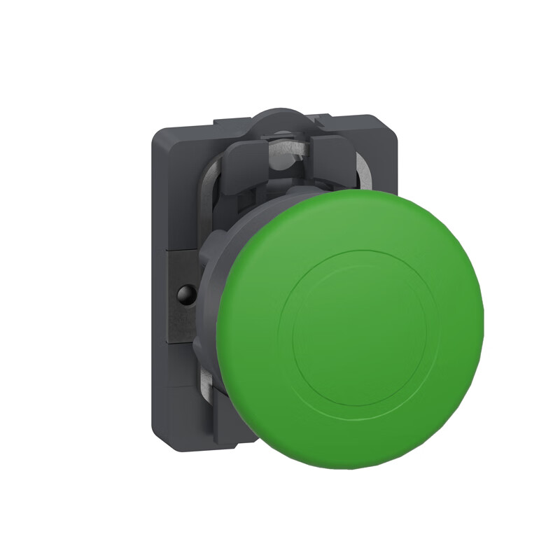 施耐德电气 Dia 40蘑菇头复位按钮，绿，1常开