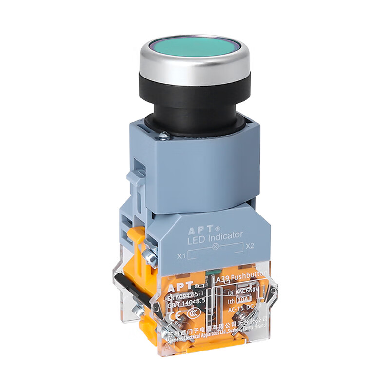 LA39-B2-10D/g23 APT 带灯一般按钮,绿色