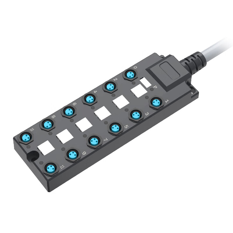 胜蓝SiRON M8引线式12位分线盒，普通线长3米,NPN接法;   H427-812-3000