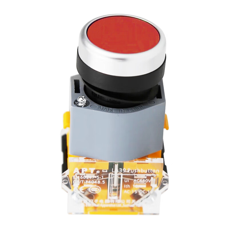LA39-B2-01/r APT 一般按钮,红色