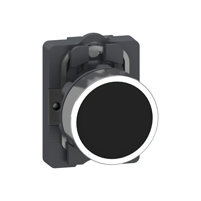 施耐德电气 平头复位按钮，黑，1常开