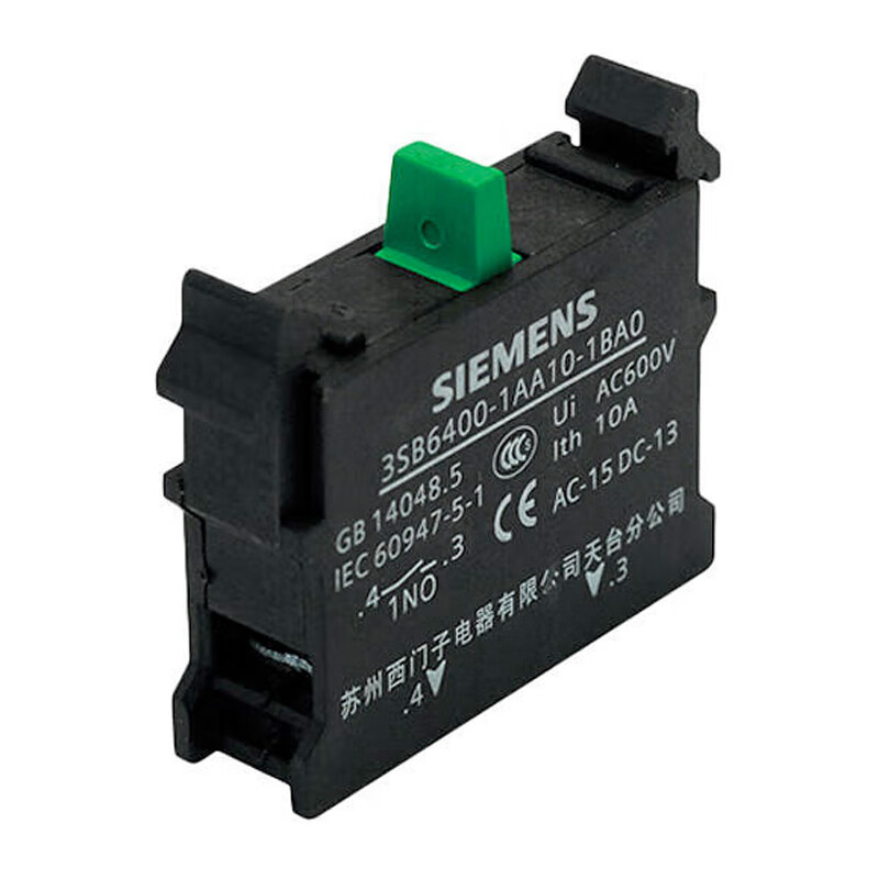 3SB69C10 西门子 触点块执行器组件带1个触点元件螺丝端子,1个常开触点