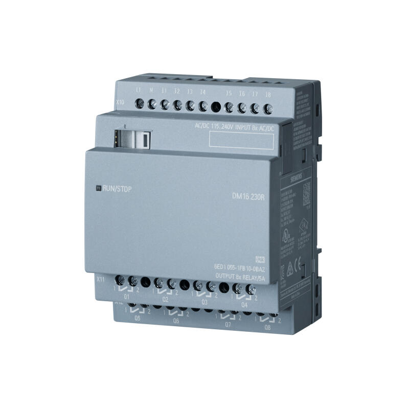 6ED10551FB100BA2 西门子 LOGO!DM16230R扩展模块,SV/E/A：230V/230V/继电器,4TE,8数字输入/8数字输出用于徽标！8