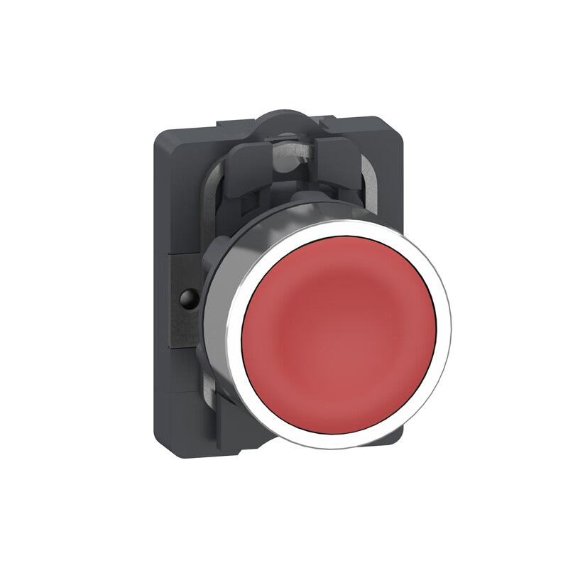 施耐德电气 平头复位按钮，红，1常开