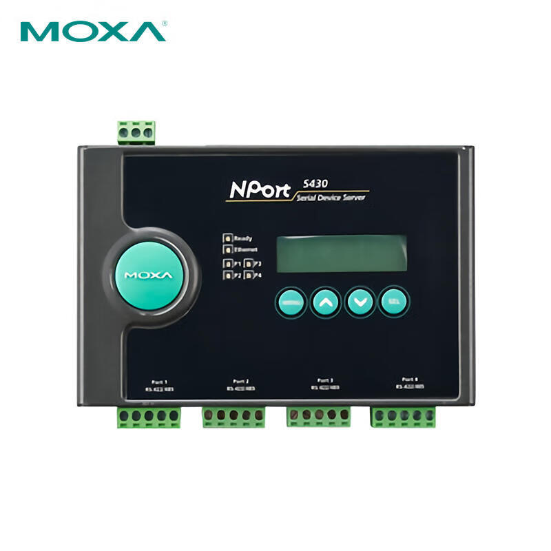 NPort 5430 摩莎（MOXA） 4口RS-422/485串口设备联网服务器，0 ~ 55 °C工作温度
