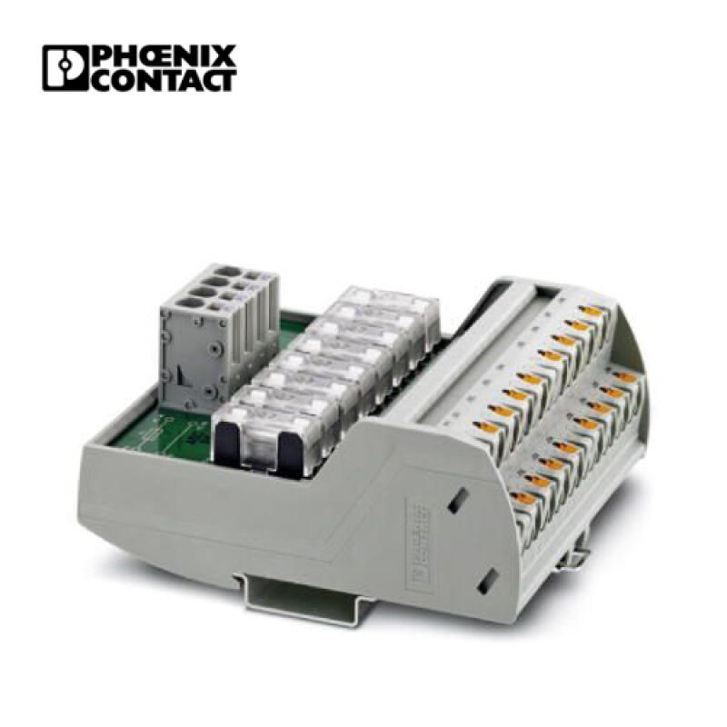 VIP-2/PT/PDM-2/16/FU 6.3A 菲尼克斯 VARIOFACE模块,带有2条均压等电位汇流条,可安装在NS35导轨上,模块宽度:97.7mm