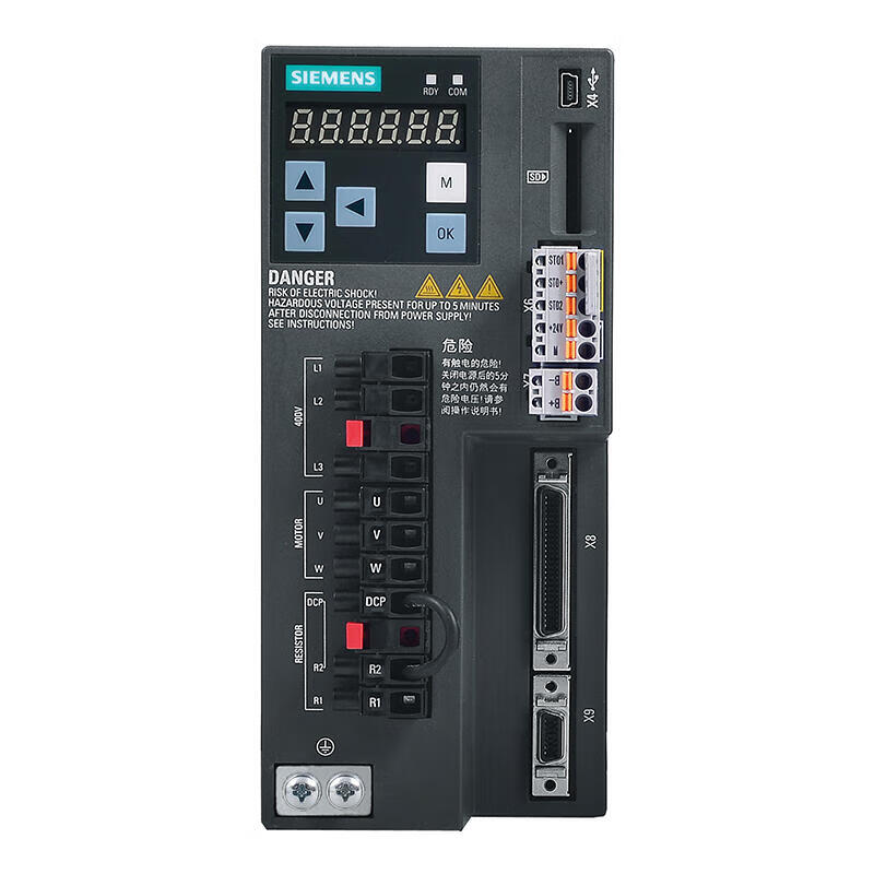 6SL3210-5FE10-8UA0 西门子 SINAMICS V90 400V 伺服驱动器