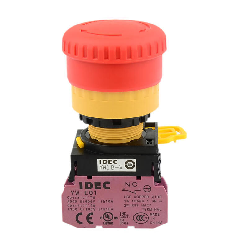 YW1B-V4E02R 和泉 按钮开关,红色